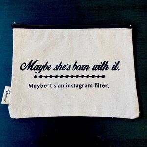 Funny “Instagram Filter” Cosmetic Bag Travel Zipper Pouch